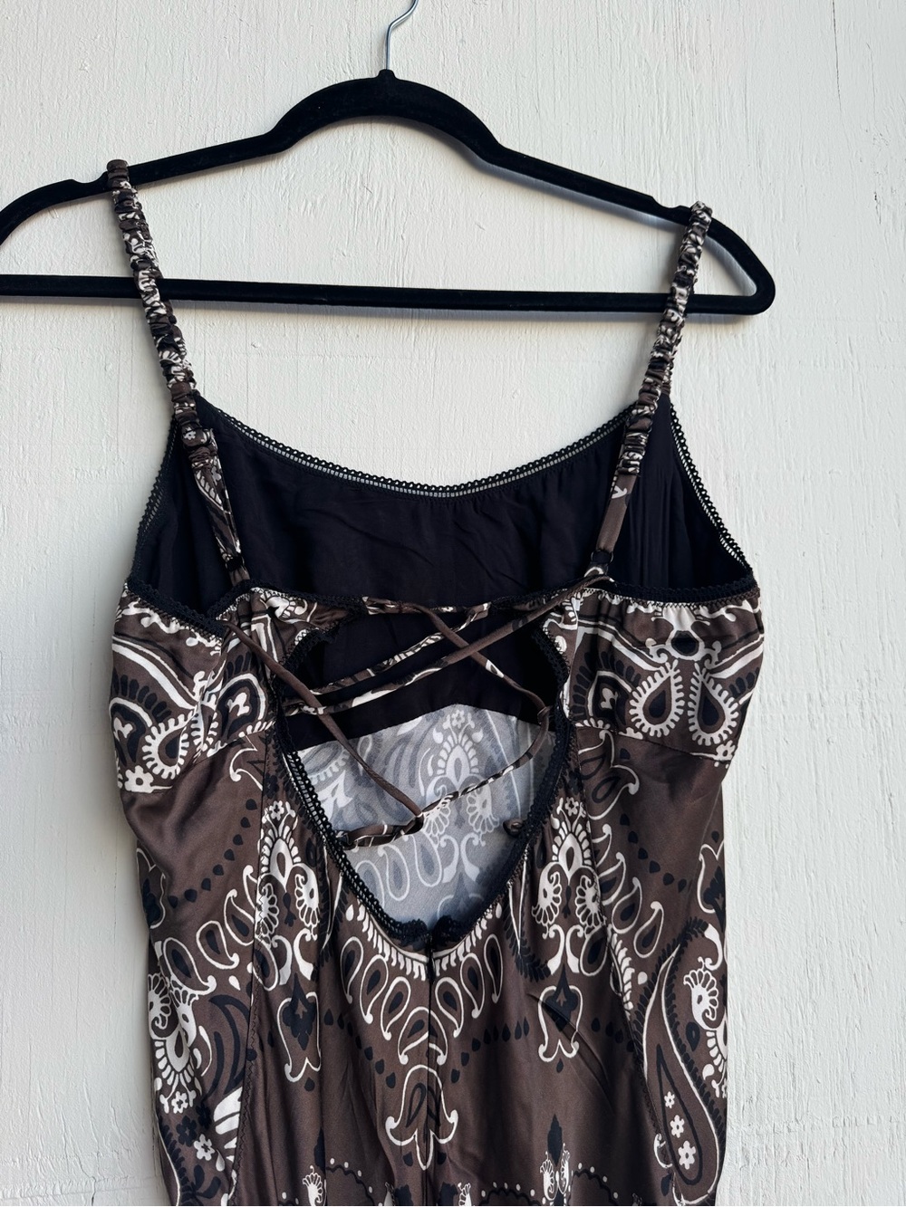Sandro Brown Paisley Slip Maxi Dress - Picture 4 of 6